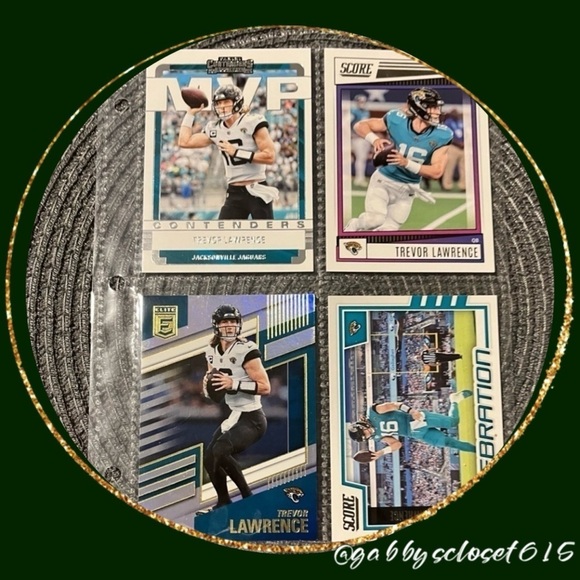 💋 Trevor Lawerence, NFL Football Trading Cards, Mixed Lot of 4 - Picture 1 of 5